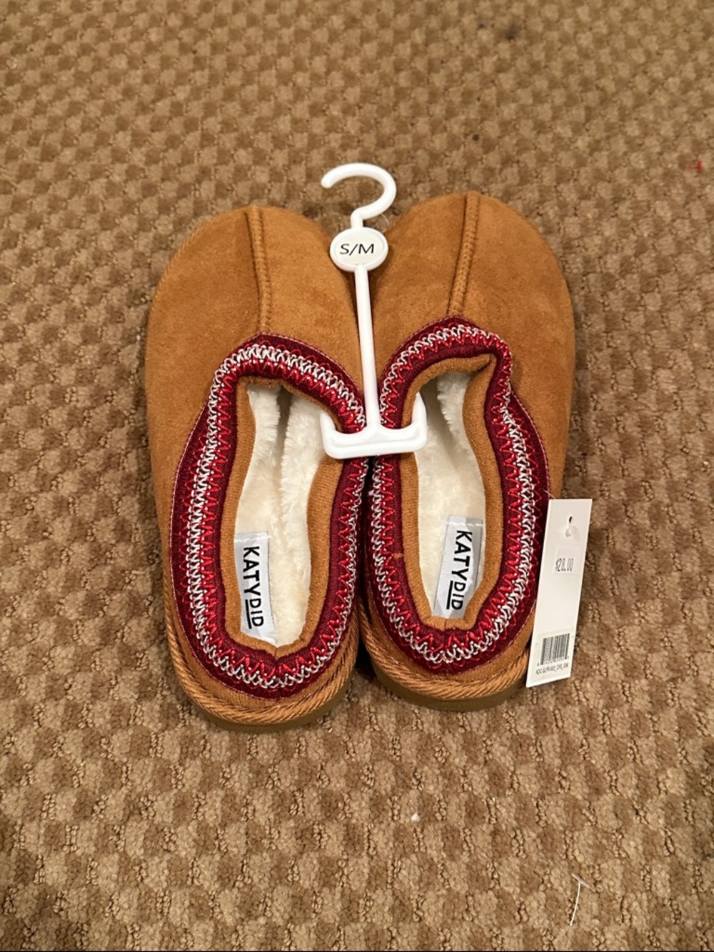 Katydid Tan Faux-Suede Slip-On Slippers